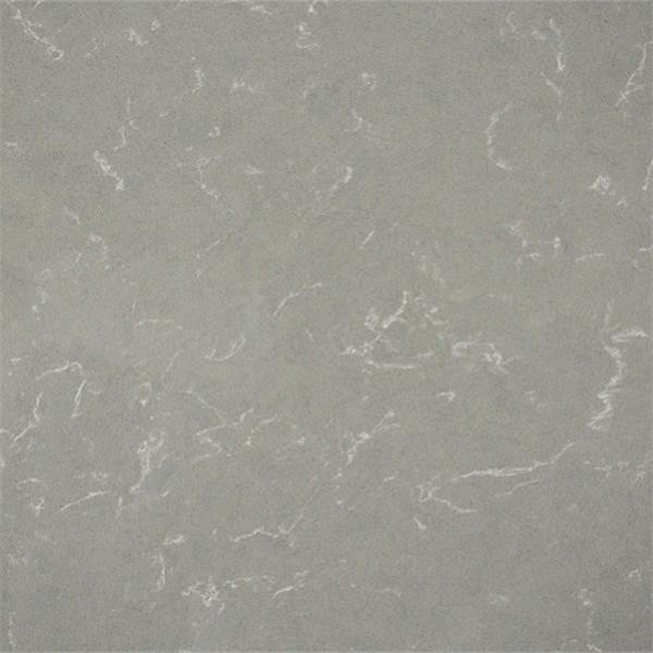 Отрезанный по заданному размеру Washable камень кварца Каррары серебряного серого цвета с плиткой кварца