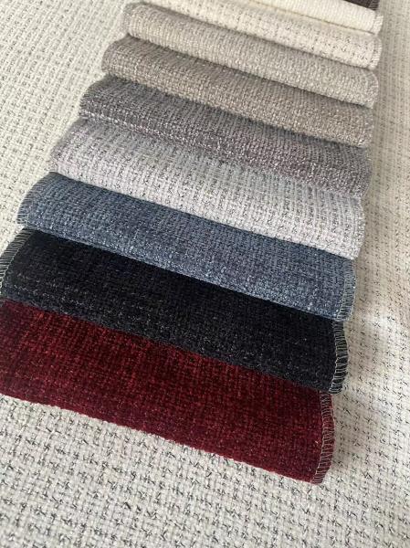 Europe Style Chenille Sofa Fabric Water Resistant With Plain Style