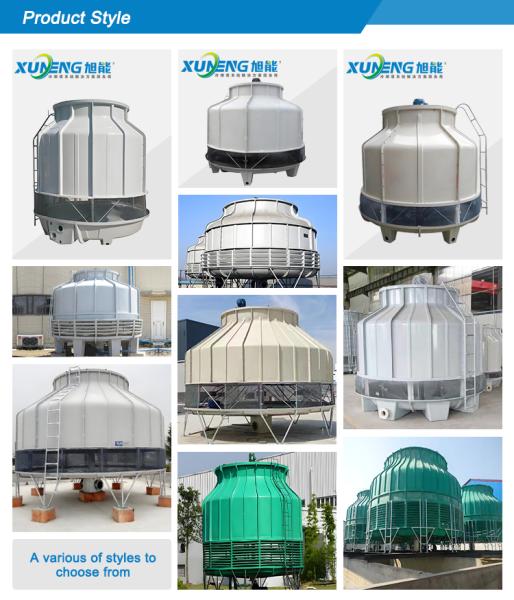 Small Footprint 10T Circular Cooling Tower Counter Flow Cooling Tower with Fiberglass Material and 0.67m2 Cooling Area