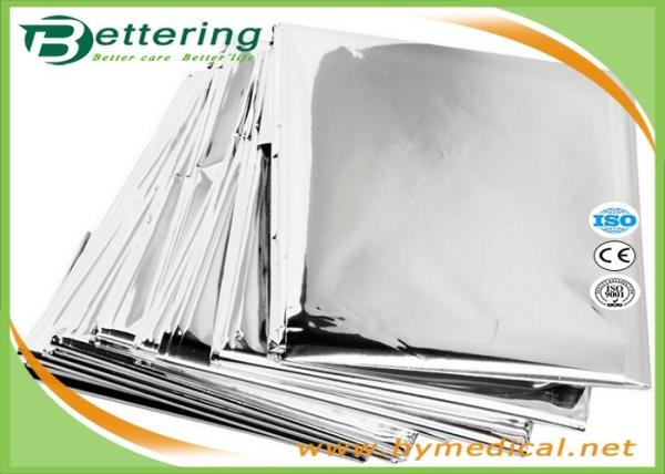 Outdoor Emergency Survival Rescue Blanket , Silver First Aid Foil Blanket