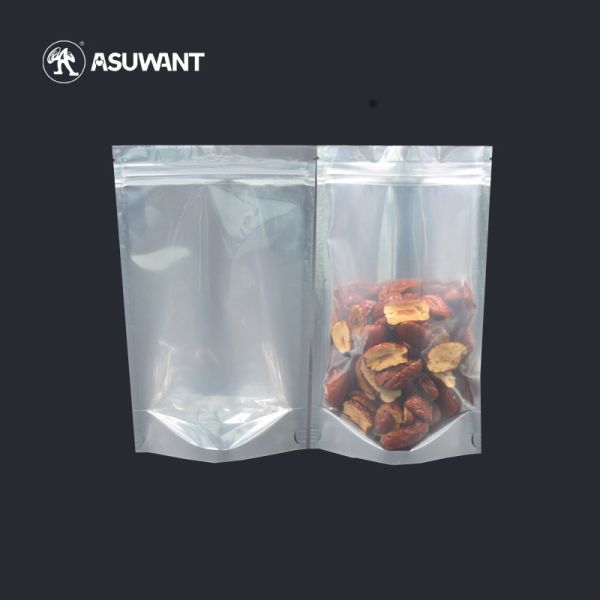 Recyclable Clear Stand Up Zipper Pouch Mylar Ziplock Bag 100% Bio Biodegradable