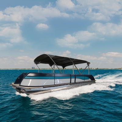 Pontoon à une seule couche 25-30FT Votre meilleur compagnon d'eau avec système stéréo optionnel