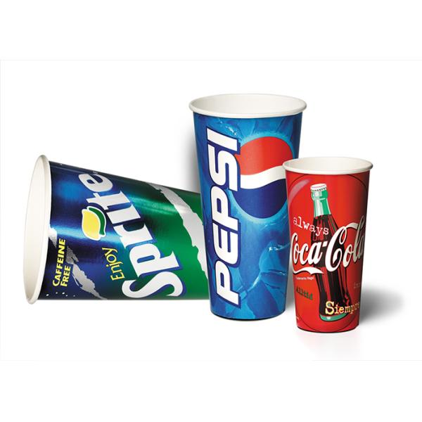 Biodegradable 8 Oz Disposable Coffee Cups , Cold Beverage Cups With Black / White PS Lids