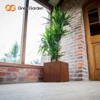 Resistência elegante de aço do tempo dos potenciômetros de flor de Corten do quadrado longo feito sob encomenda do GV