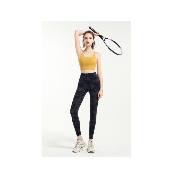 Дамы нейлона туго камуфлируют Activewear брюк йоги камуфлирования серого цвета Eco брюк