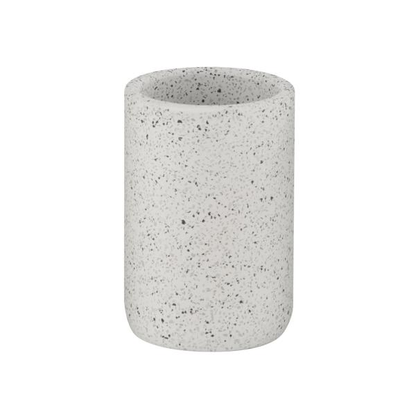 Four Piece Set Terrazzo Bathroom Accessories Set Round Terrazzo Toothbrush Holder Cream Color