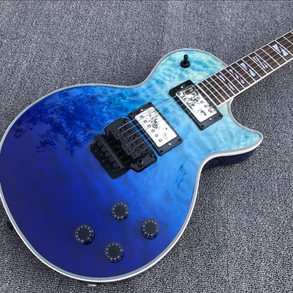 2017 line up custom New CUSTOM SHOP LP blue electric guitar, Rosewood fingerboard