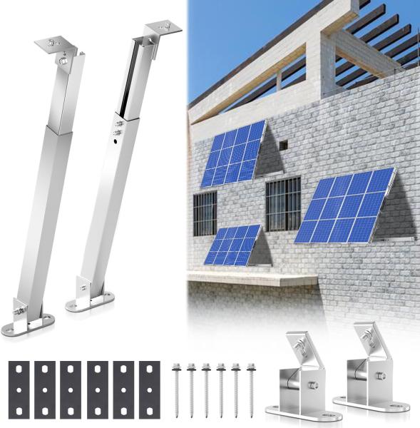 Suporte de ângulo ajustável para montagem de painéis solares em telhados de telhas e carga de vento de 60 M/s