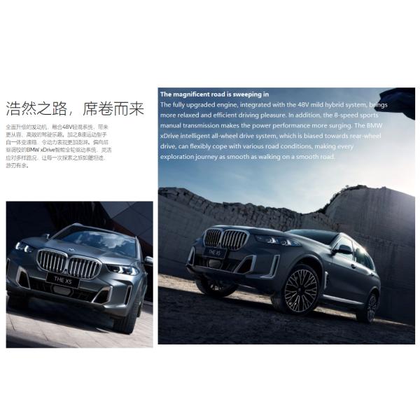 2024 B-MW X5 xDrive40Li 4wd 2.0T 3.0T 5 asientos SUV de tamaño medio-gran con ajuste eléctrico del asiento del copiloto y pantalla táctil