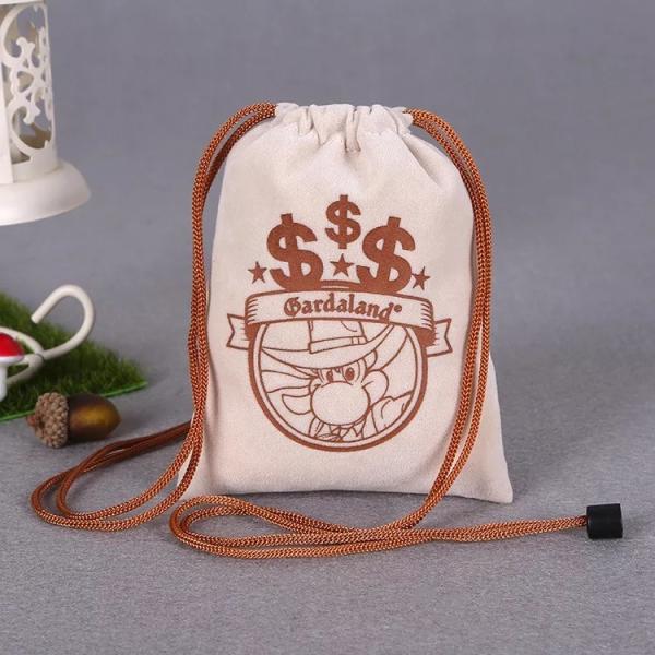 Customized Size Cotton Canvas Drawstring Bag With Heat Transfer Printing