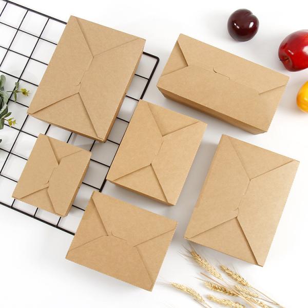 Embalaje desechable personalizable Envasado de cartón blanco Kraft
