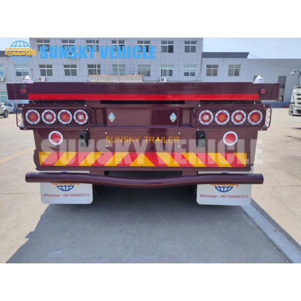Flat Deck Trailer 3 Axle 40Ton Flatbed Trailer Bulk Cargo Semi Trailer
