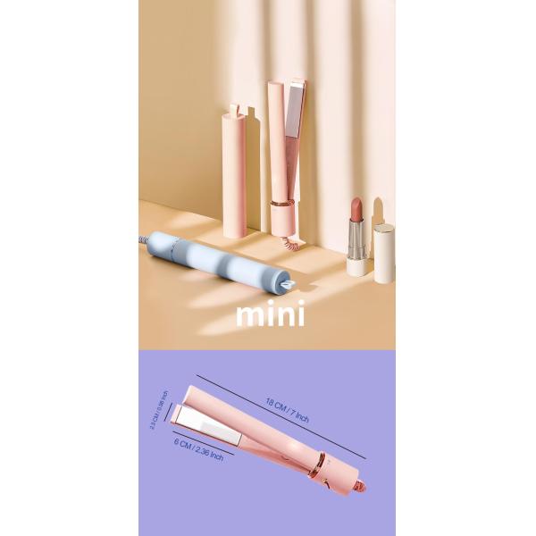 Portable USB Rechargeable Mini Cordless Curling Iron Hair Straightener Rolling Dual Hair Mini Splint Styling Tool