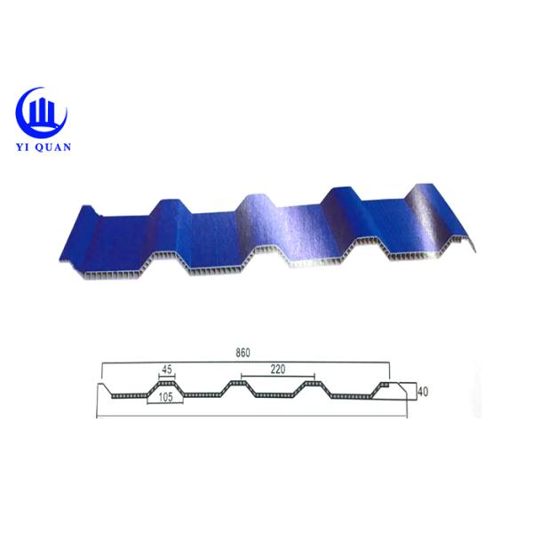 930mm PVC Hole Roof Sheet 10mm grueso diseño de paredes gemelas