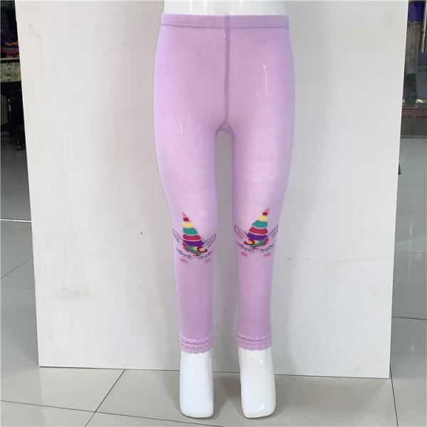 Cartoon Pattern Knitted Girls' Tights for School and Outdoor Activities