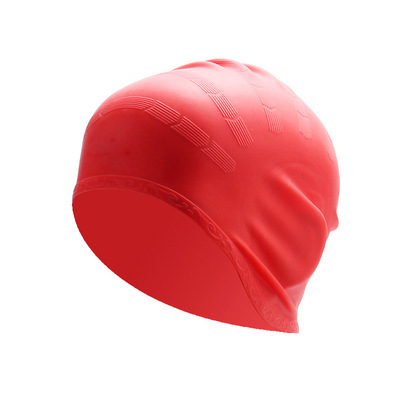 Red Silicone Swimming Cap With Leak Proof Ear Protection Soft Non Slip Swimming Hat