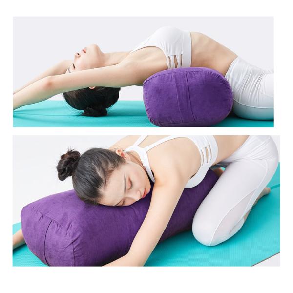 Yoga Bolster, Premium Velvet Bolster Pillow (26