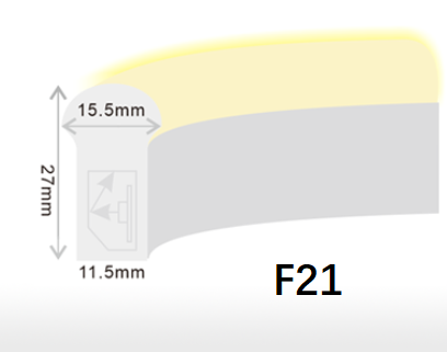 Квартира светов прокладки СИД F15 F21 DMX неоновая регулируемая/приданный куполообразную форму формирует 9W/метр CRI80 IP68 делает водостойким