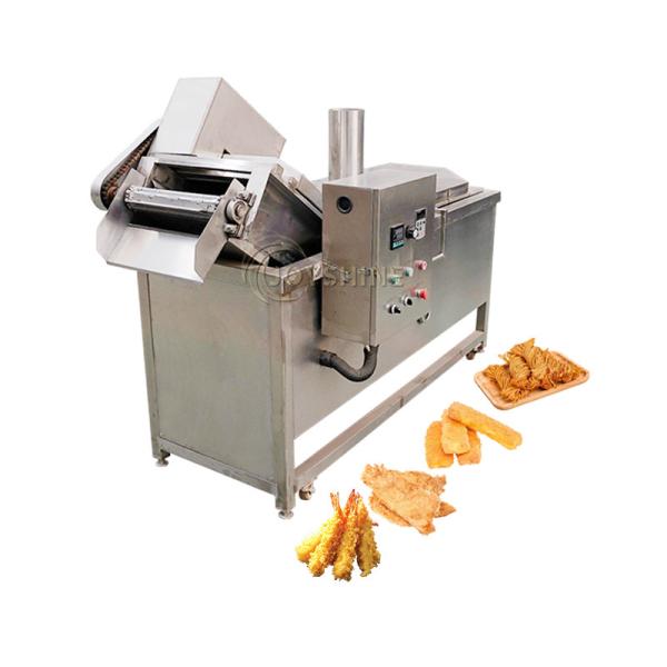 Máquina de fritura contínua para fritura de vários tipos de alimentos em oficinas de reparação de máquinas
