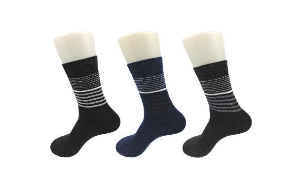 Black OEM Service Cotton Dress Socks With Fiber / Cashmere / Organic Cotton