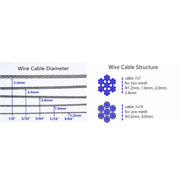 Balcony Fence Metal Rope Mesh Balustrade Flexible Stainless Steel Cable Mesh