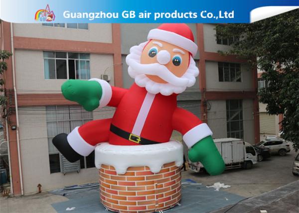10m Big Inflatable Holiday Decorations / Blow Up Father Christmas