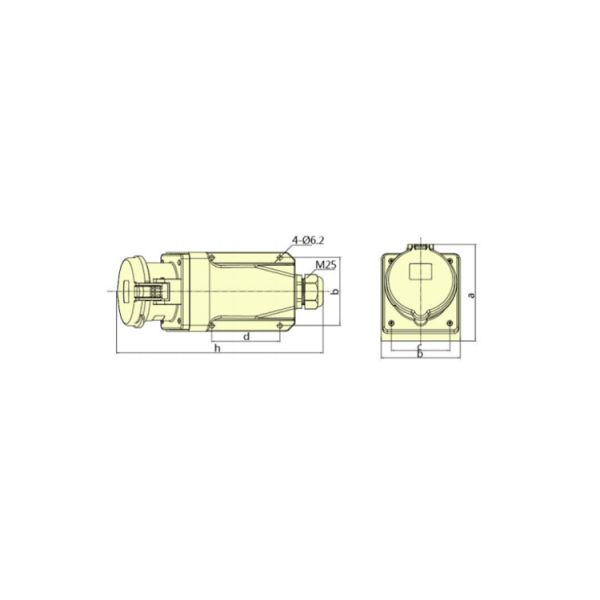 IP44 Waterproof Industrial Surface Mounted Socket16A 200-250V 32A 380-415V
