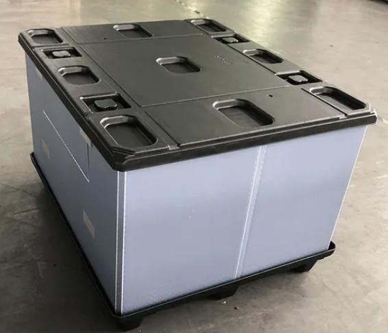 Lightweight Double Layer Plastic Pallet Box With Vacuum Forming For Logistics
