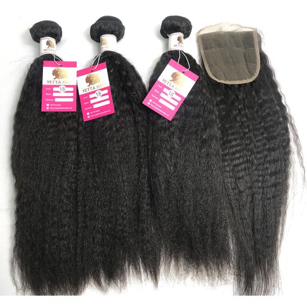 Kinky Straight Human Hair Peruvian Body Weave 22  No Smell Curling Safe