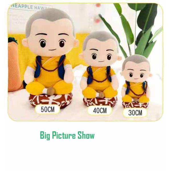 OEM 30cm 40cm 50cm Meditate A Zen Little Monk Doll Plush Toys