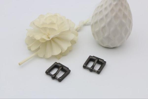 Wholesale matte gunmetal color 14.5 mm removable metal belt pin buckle for leather