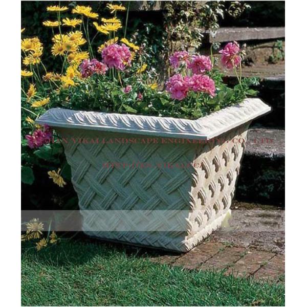 Marble Stone Flowerpot European Style Flower Pot(YKFP-32)