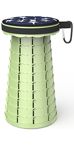 Retractable Folding Stool, Collapsible Telescoping Foldable Stool For Adults For Outdoor Fishing Hiking Gardenin