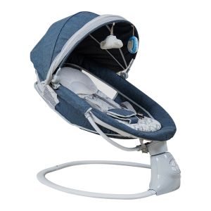 Dark Blue Cradle Swing Automatic Adjustable Newborn Rockers And Bouncers