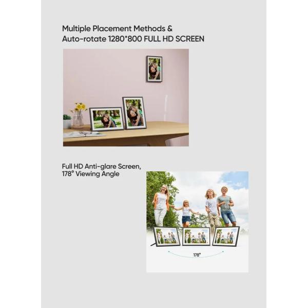 Supply Bulk 10 inch 16g WiFi LCD Cloud Video Download Frameo Digital Photo Picture Frame