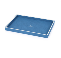 hotel leather sets blue / white pu compedium folder  for 5-star hotel guest supply