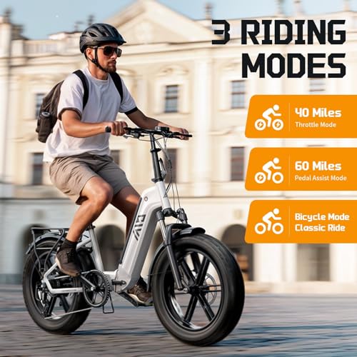 2026 EU Stock F008 Fat Tire Electric Bicycle 48V 20