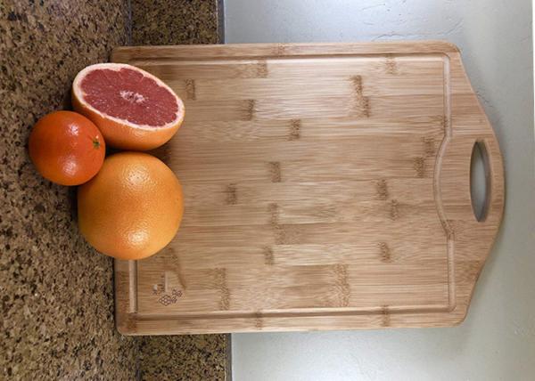Hot Selling with handle and special shape  Organics 3-Piece, Non-Slip Premium Moso Bamboo Cutting Board Set