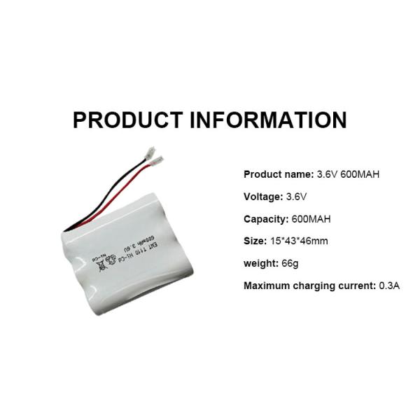 Аккумулятор из никеля и кадмия 800 мАч 3.6в 600 мАч