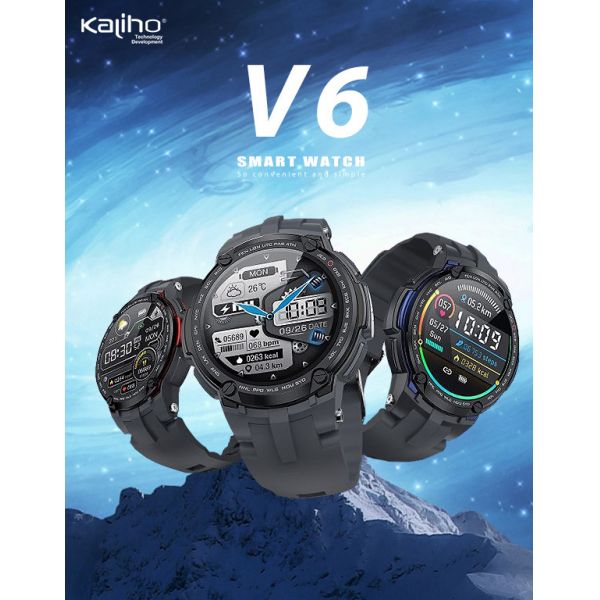 OEM ODM 1.28inch digital water resistant weight lifting heart rate monitoring custom gps tracking caller id smart phone calling V6 watch alarm clock smart home sports digital watches