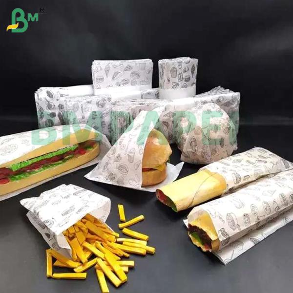 Brown White Natural Compostable Greaseproof Paper 45gsm For Wrap Liner Hot Dogs Packing Brown White Natural Compostable Greaseproof Paper 45gsm For Wrap Liner Hot Dogs Packing