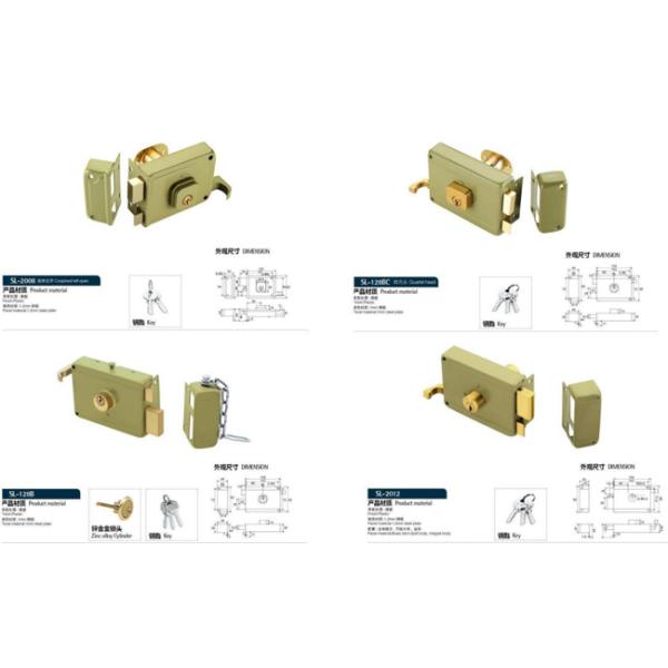 Медленный цилиндровый ремень дверной замок Анти-угон Южная Америка 540 Ночной замок