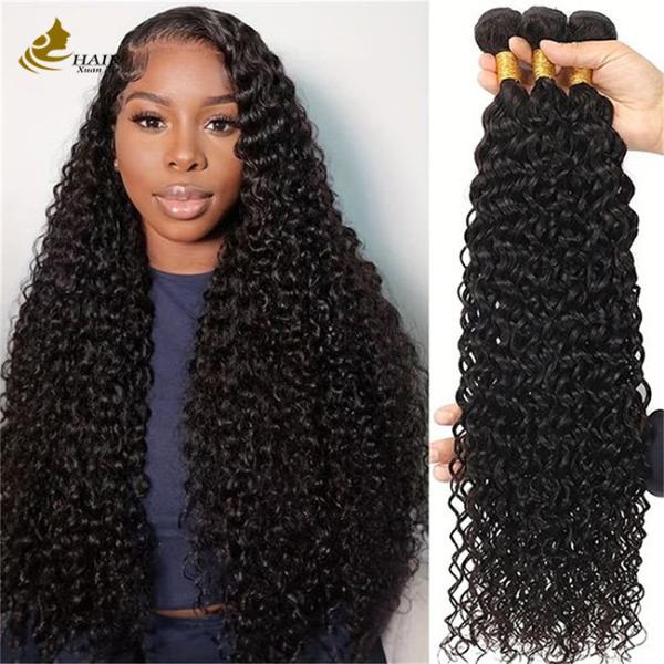 Natural Black Kiny Curly Brazilian Human Hair Bundles Hair Extensions Weft