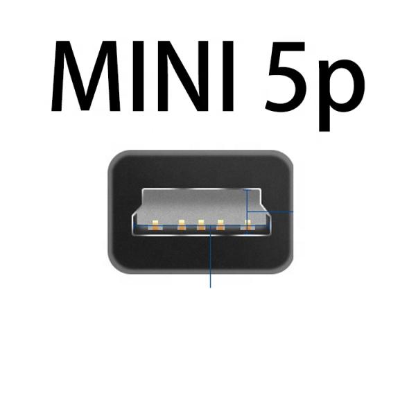 Custom Assembly Mini B 5p USB to RJ9 RJ11 Cable