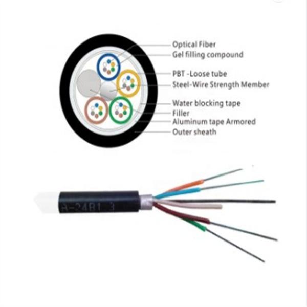 GYXTW steel tape armored 16 core optical fiber cable with low price per meter