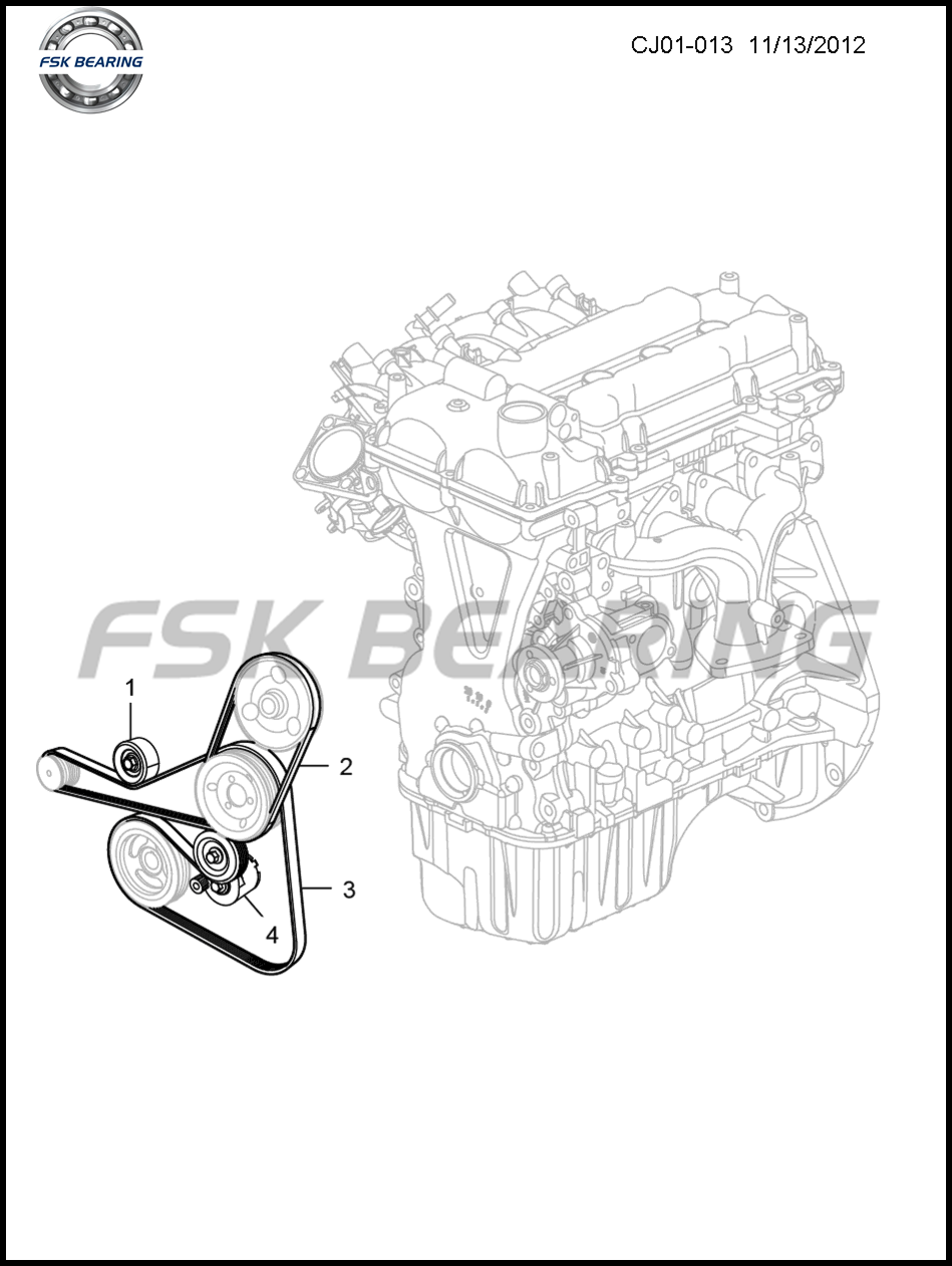 Attachment Belt Tensioner 9025287 For Buick Kaiyue 1.5L Saio 1.4L