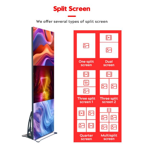 3 в 1 SMD2121 Tube Chip Color LED Poster Screen с полноэкранным дисплеем и Wifi Control 65 дюймов