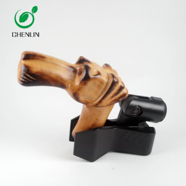 Craft Curved Animal Carved Umbrella Handle Solid Wood Material ISO9001