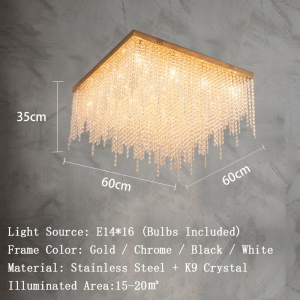 Crystal Chain Ceiling Lights New Lampara Techo for Home Decor guzhen lighting(WH-CA-107)