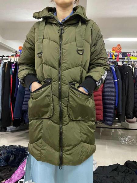 Ladies Long Line Heavy Coats With Hood/ Woman'S Wholesale Big Jacket / Cheap Coats